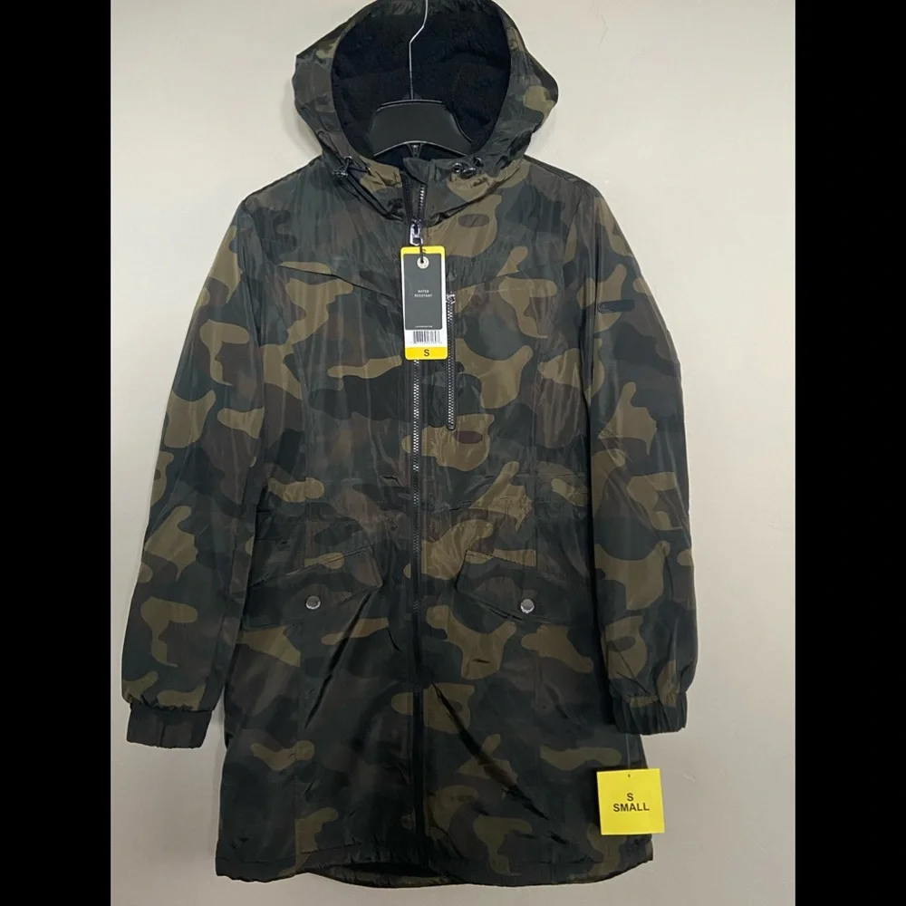 NEW Lucky Brand Water Resistant Women's Lined Hooded Anorak Jacket Camo S,M,L,XL
